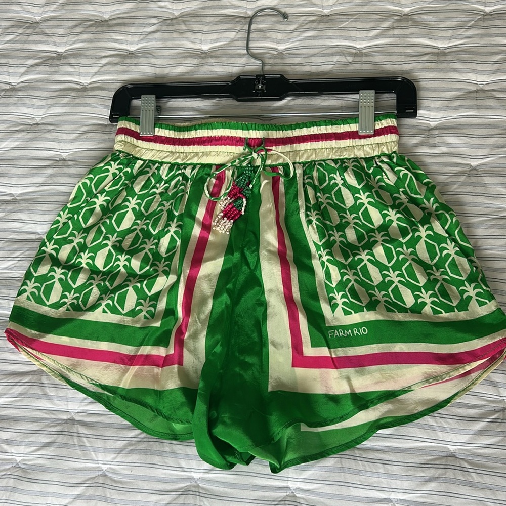 NWOT. FARM Rio Silk Shorts